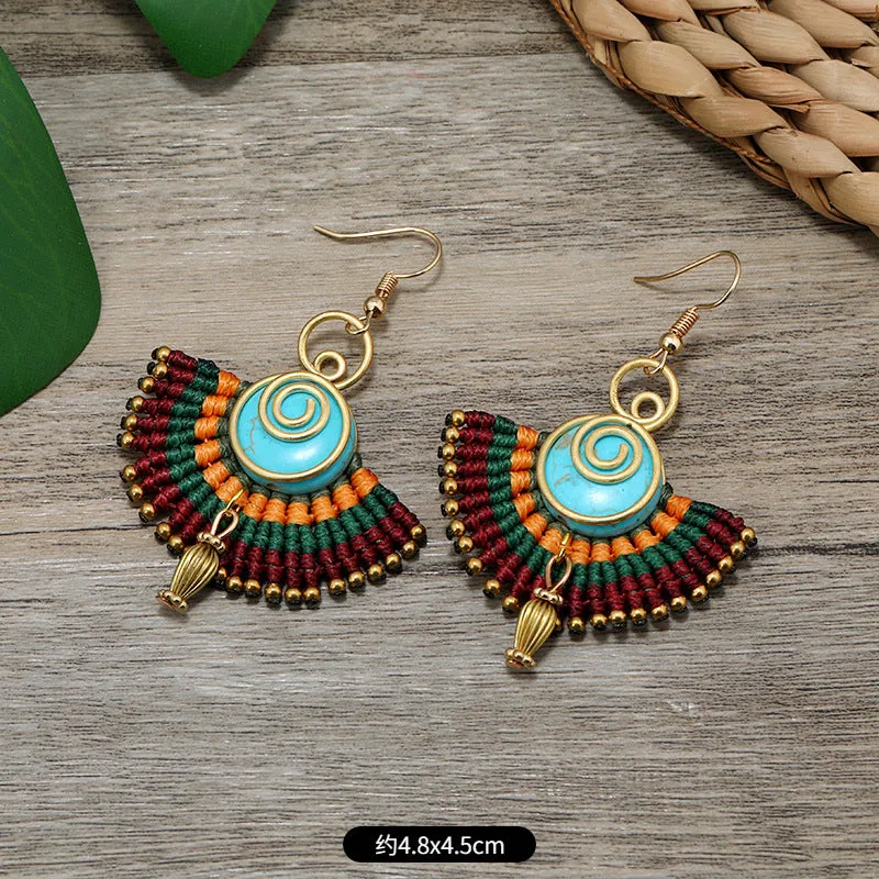 Wholesale Braided Vintage Copper Earrings