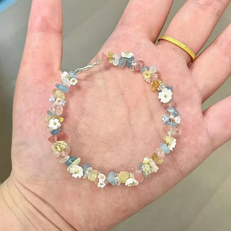Wholesale Butterfly bracelet flower bracelet braided small fresh hand jewelry