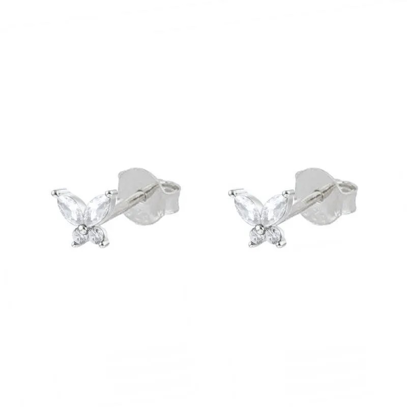 Wholesale Butterfly Colored Zircon Copper Earrings