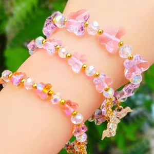 Wholesale Butterfly Crystal Glass Bracelet