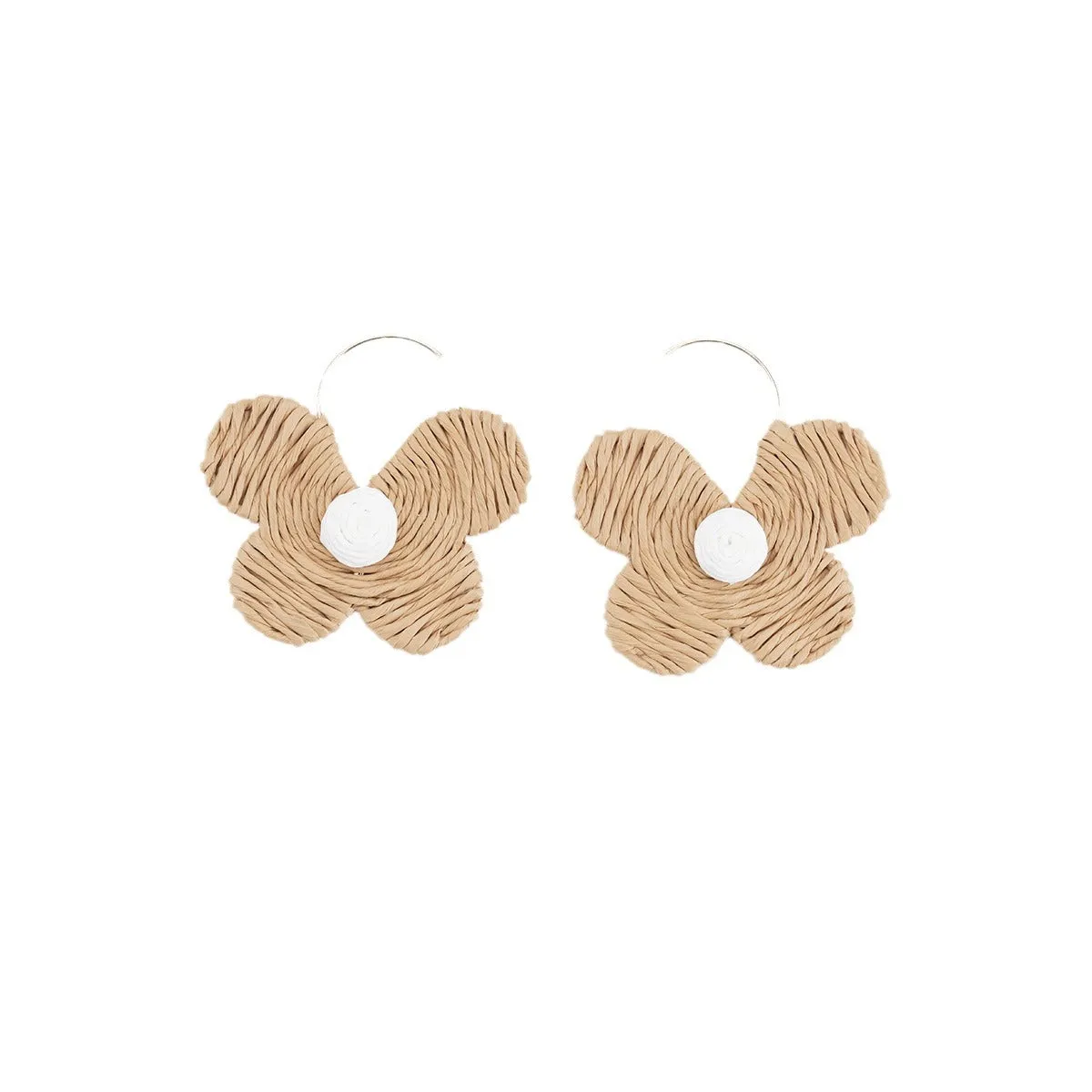 Wholesale Butterfly Handmade Versatile Raffia Earrings