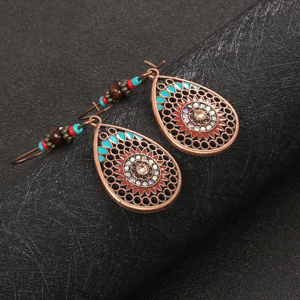 Wholesale Butterfly Leaf Alloy Earrings