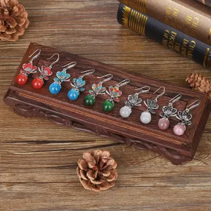 Wholesale Butterfly Opal Alloy Earrings