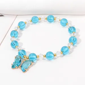 Wholesale Butterfly Pendant Agate Bracelet
