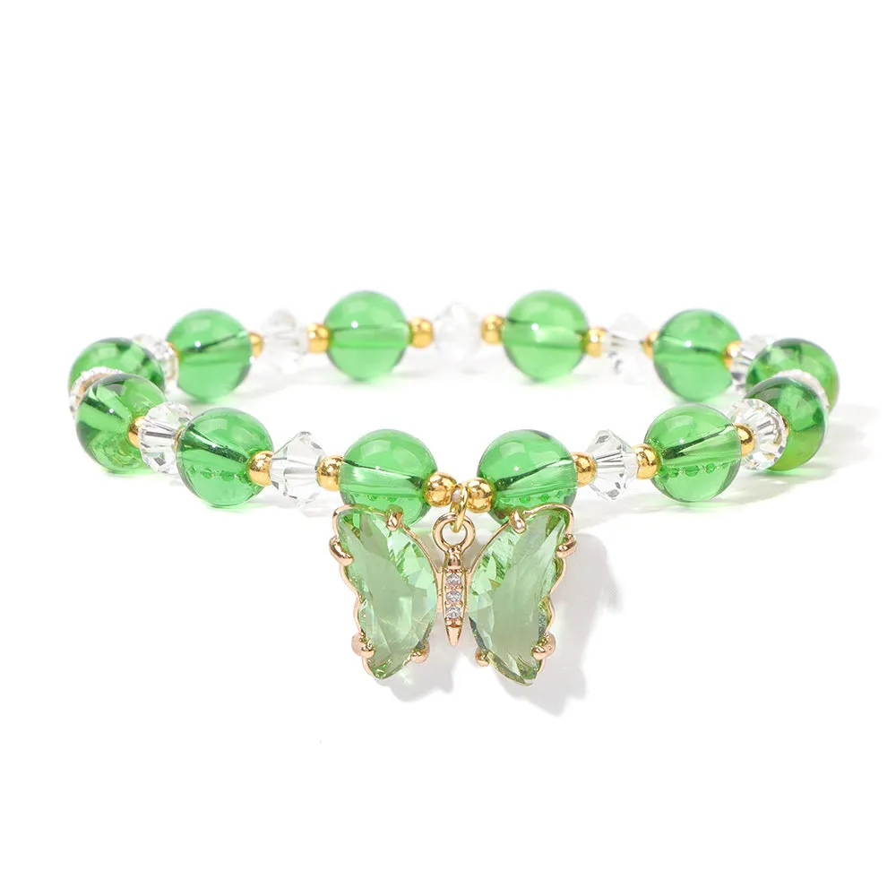 Wholesale Butterfly Pendant Agate Bracelet