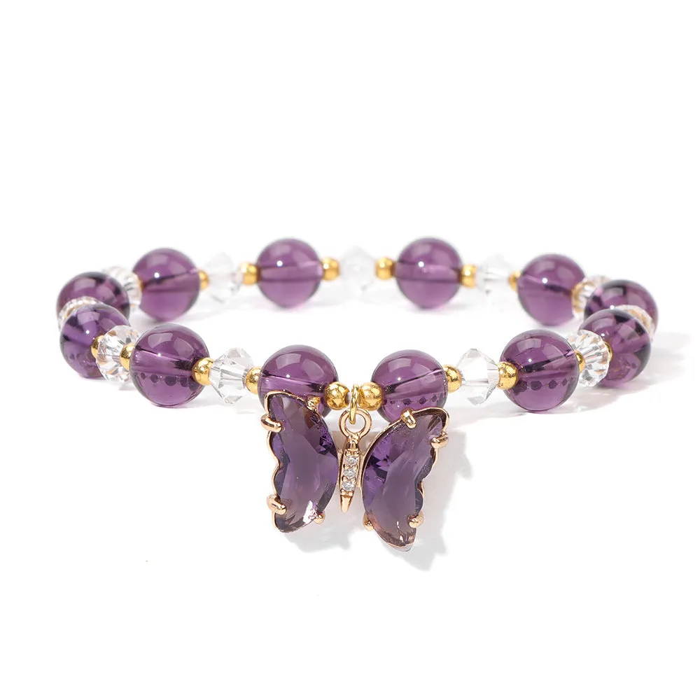Wholesale Butterfly Pendant Agate Bracelet