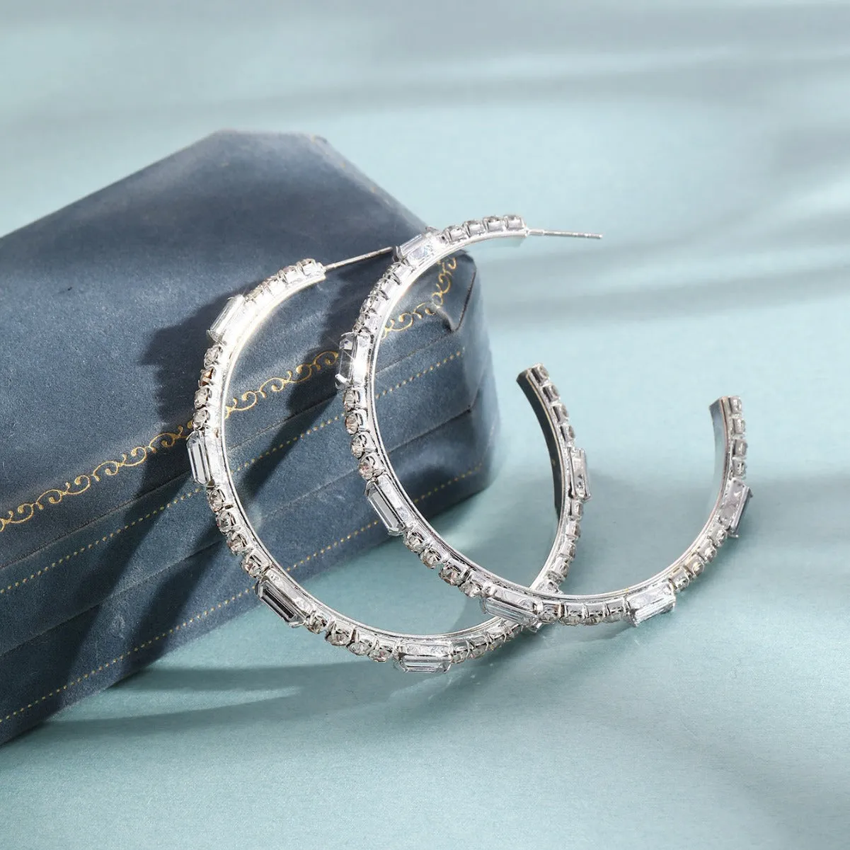 Wholesale C-shaped Diamond Earrings