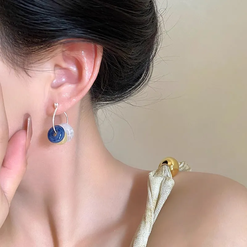 Wholesale Candy colored beaded earrings for women ins style summer earrings