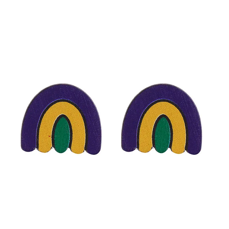 Wholesale Carnival Masquerade Party Clover  Mardi Gras Earrings