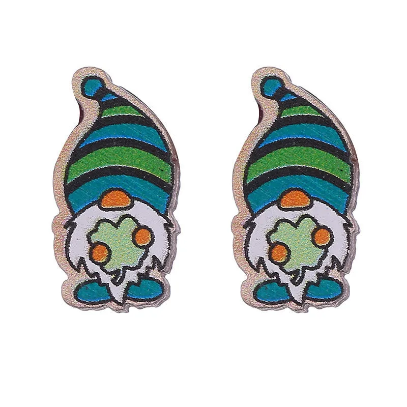 Wholesale Carnival Masquerade Party Clover  Mardi Gras Earrings