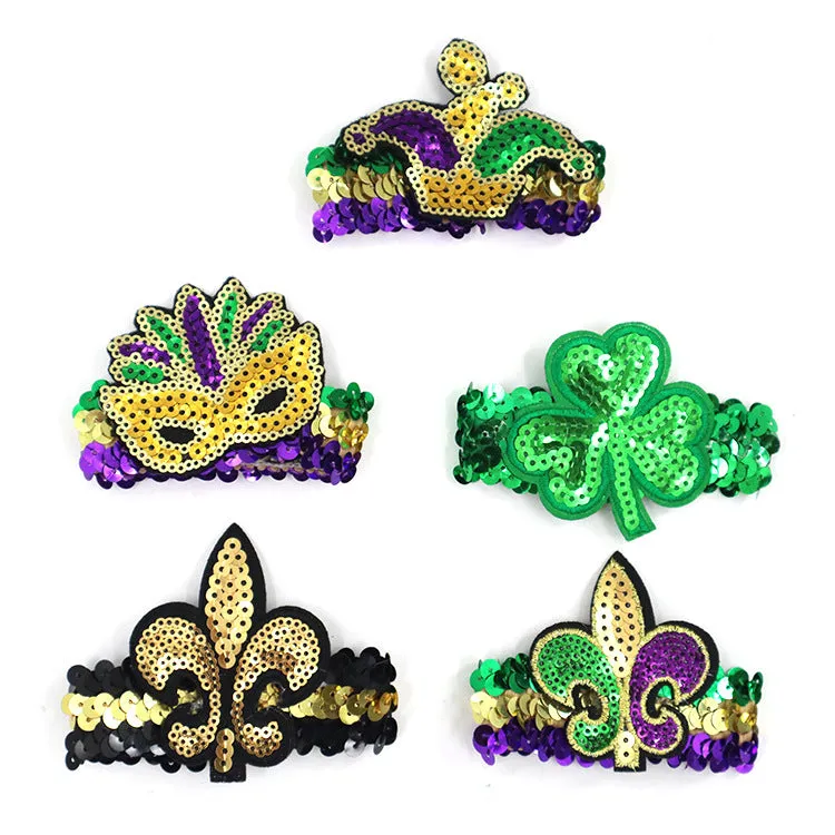 Wholesale Carnival Sequin Gold Purple Green Bracelet