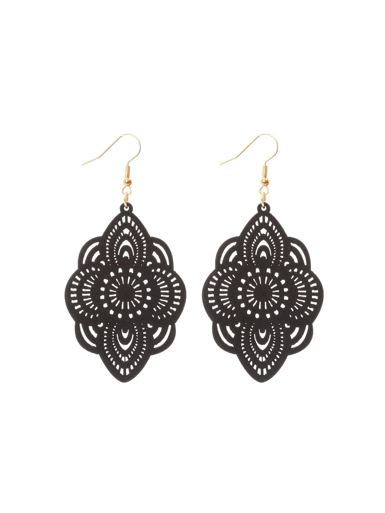 Wholesale Carved Pattern Pendant Vintage Elegant Earrings