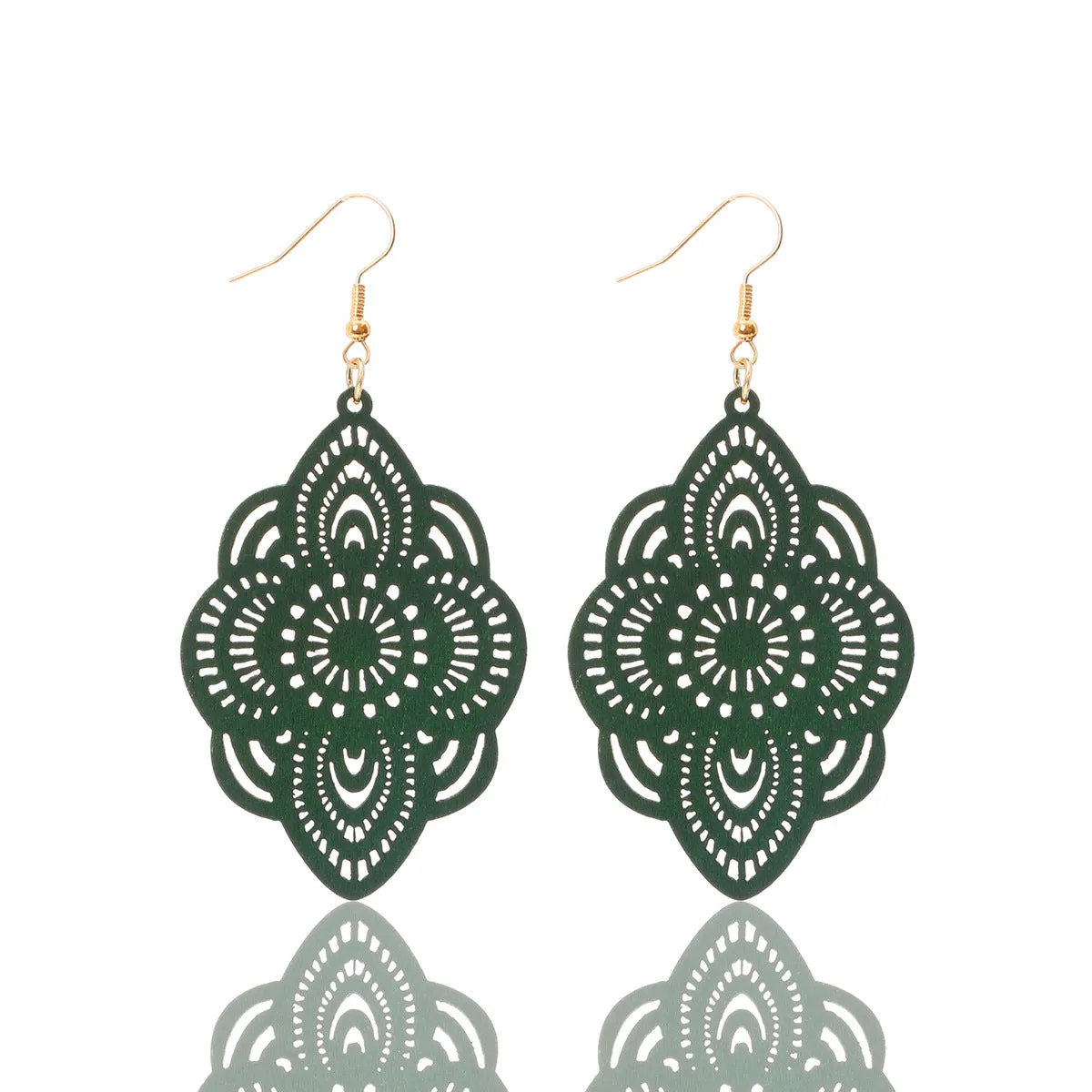 Wholesale Carved Pattern Pendant Vintage Elegant Earrings