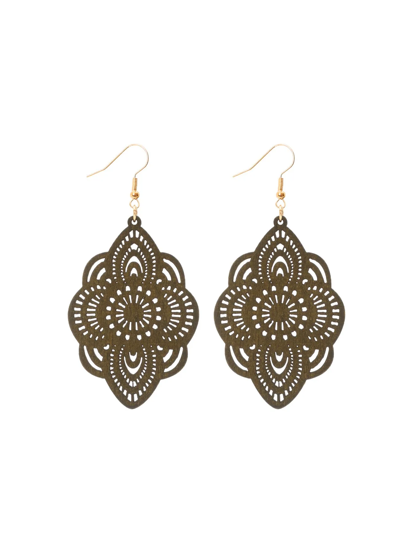 Wholesale Carved Pattern Pendant Vintage Elegant Earrings