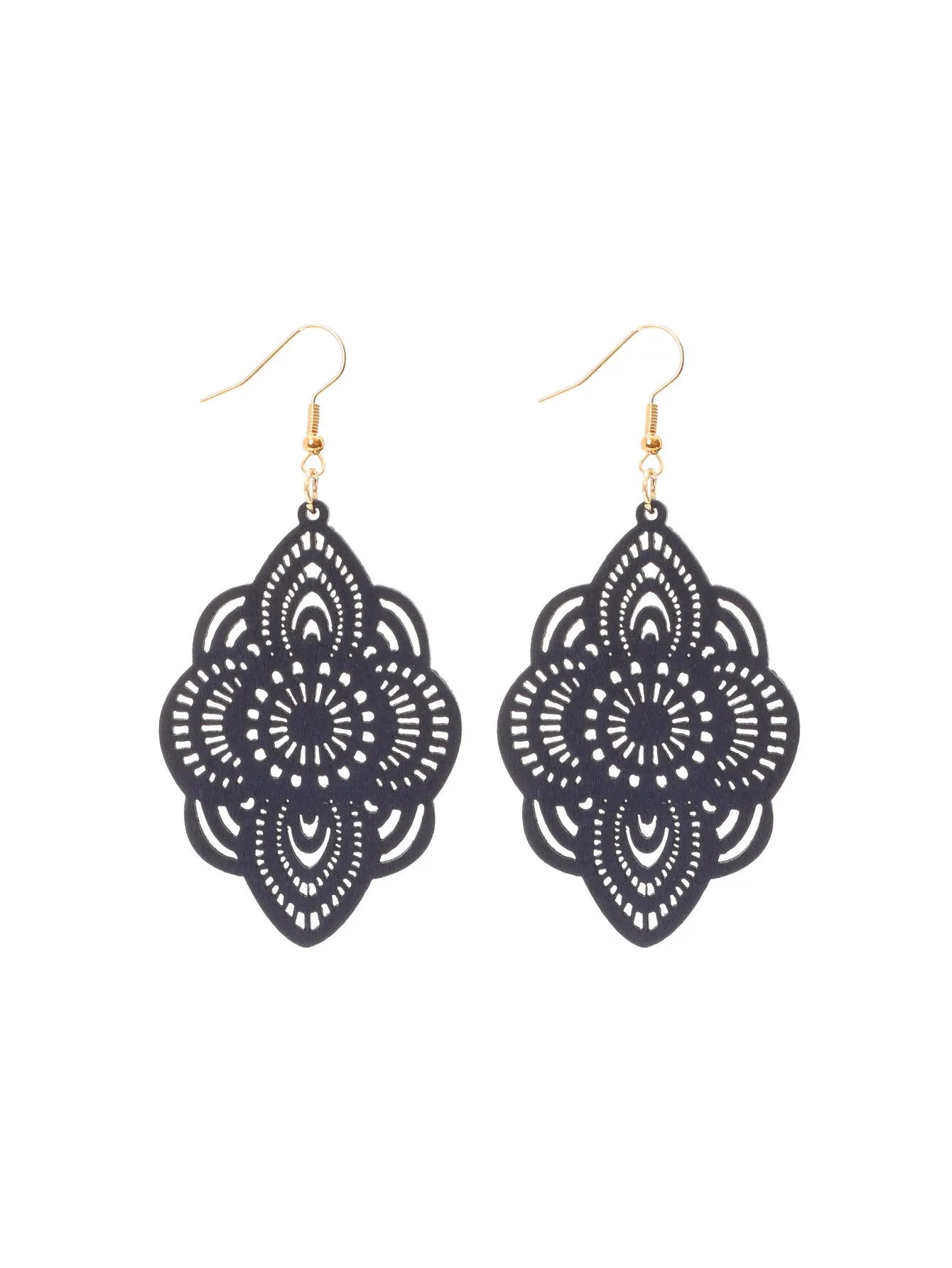 Wholesale Carved Pattern Pendant Vintage Elegant Earrings