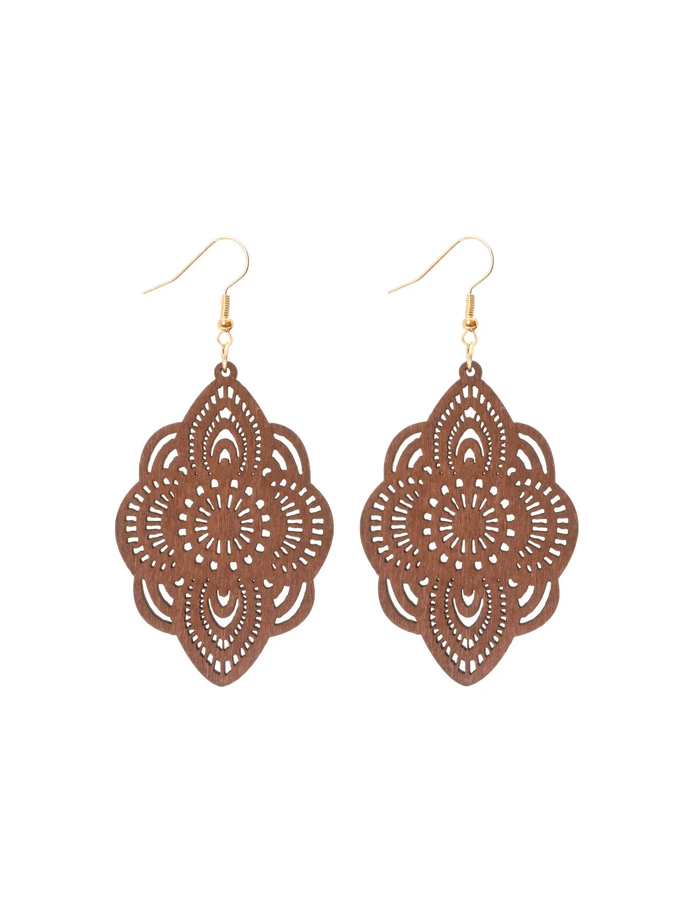 Wholesale Carved Pattern Pendant Vintage Elegant Earrings