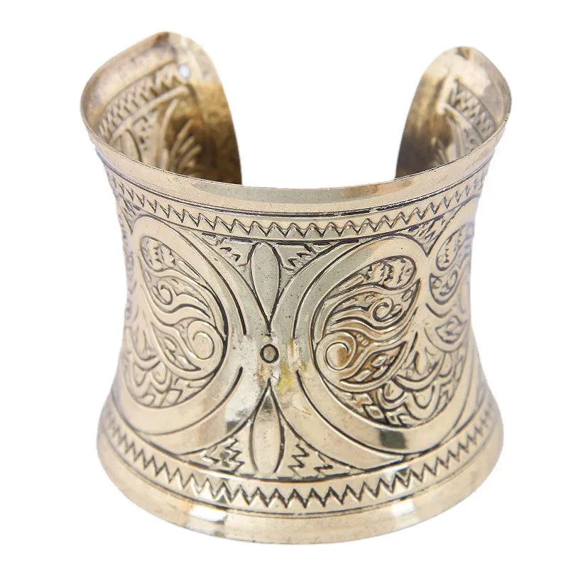 Wholesale  carved wide titanium steel bracelet bracelet