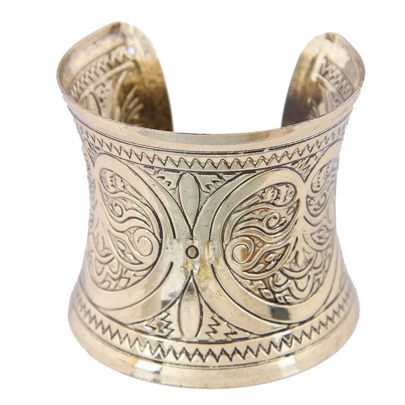Wholesale  carved wide titanium steel bracelet bracelet