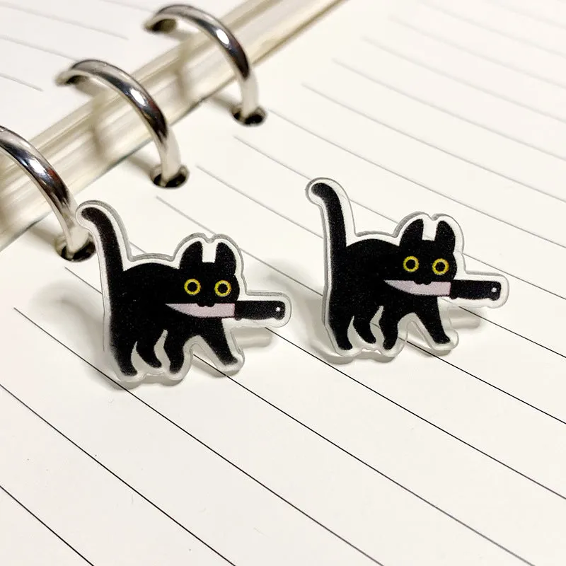 Wholesale Cat Acrylic Halloween Earrings