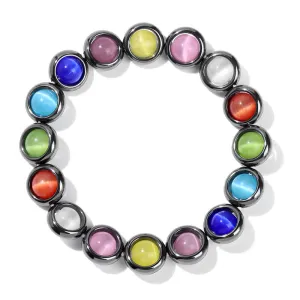 Wholesale Cat's Eye Beads Black Gallstone Donut Bracelet