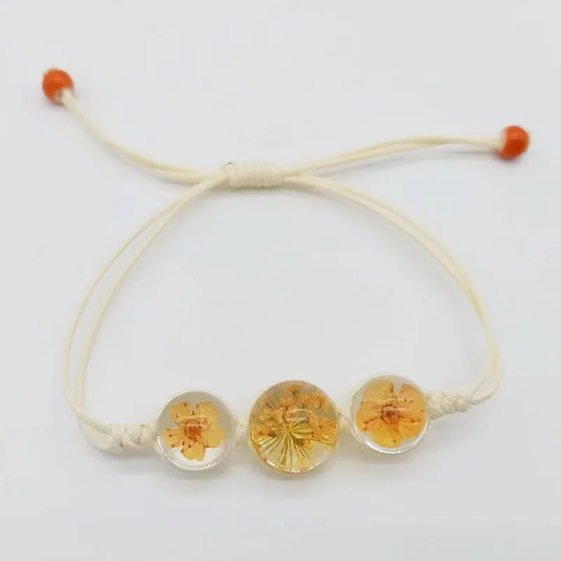 Wholesale Cherry Blossom Hand-woven Real Flower Bracelet