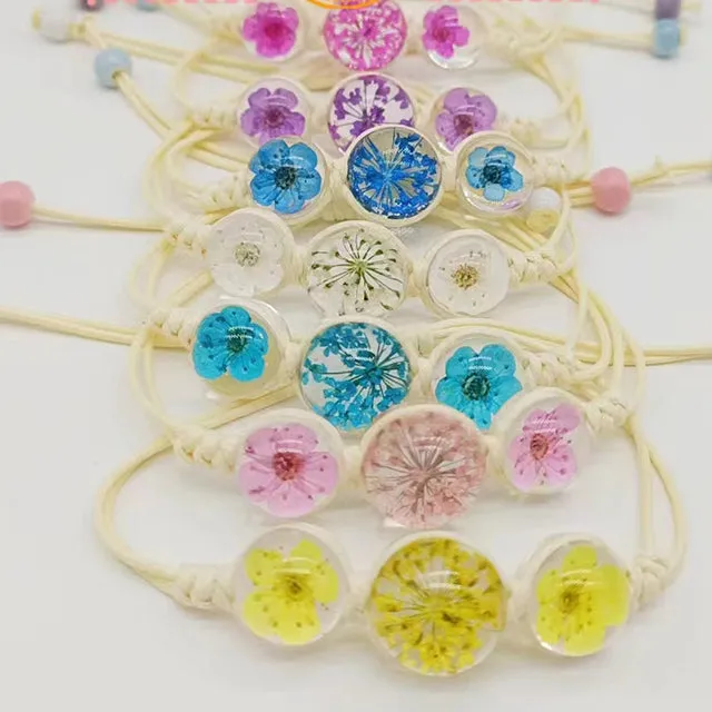 Wholesale Cherry Blossom Hand-woven Real Flower Bracelet