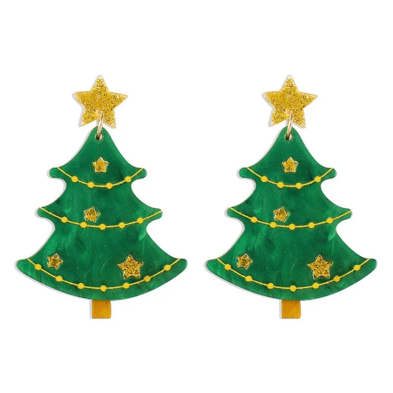 Wholesale Christmas Collection Christmas Tree Gingerbread Man Earrings