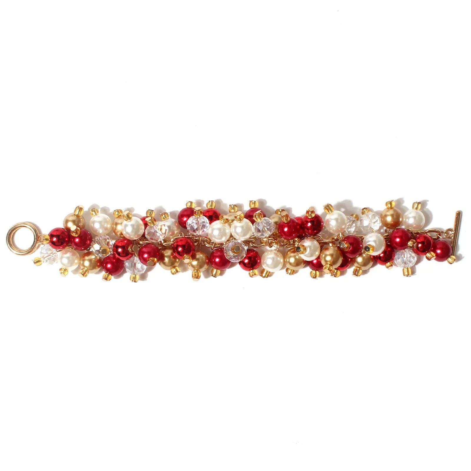 Wholesale Christmas Colorful Beads Beaded Bracelet