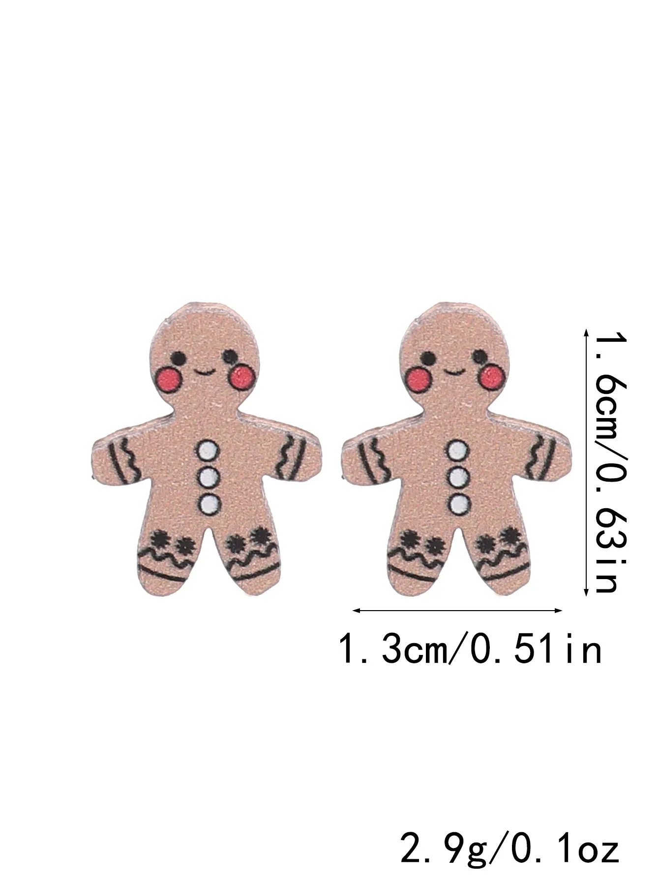 Wholesale Christmas Cute Animal Bear Fox Wooden Vintage Earrings