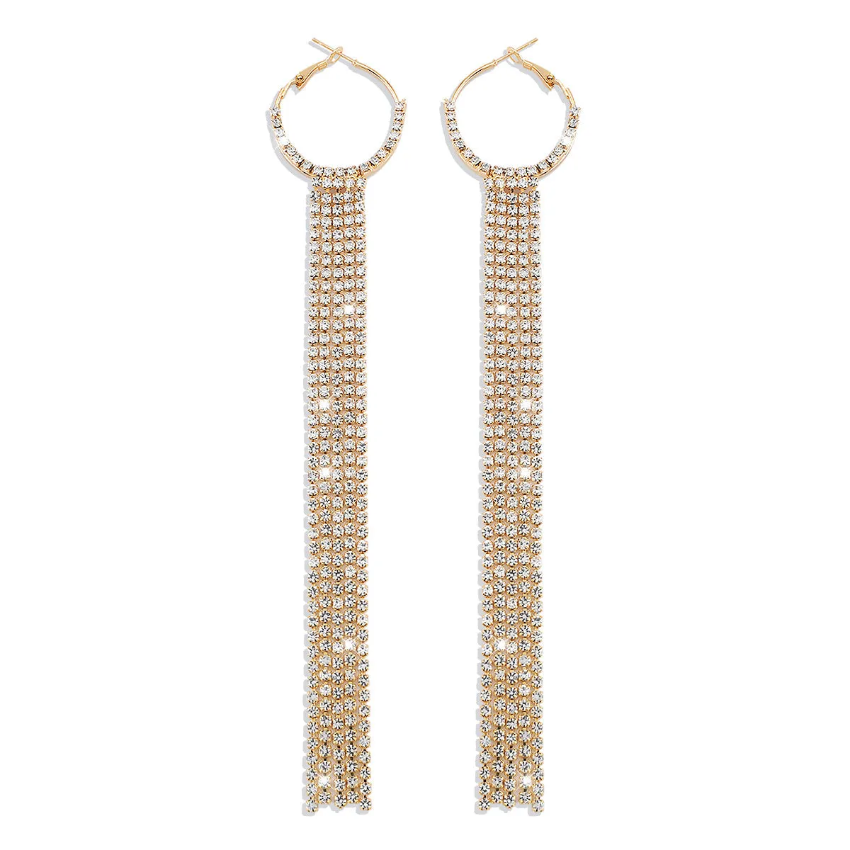 Wholesale Claw Chain Tassel Alloy Long Earrings
