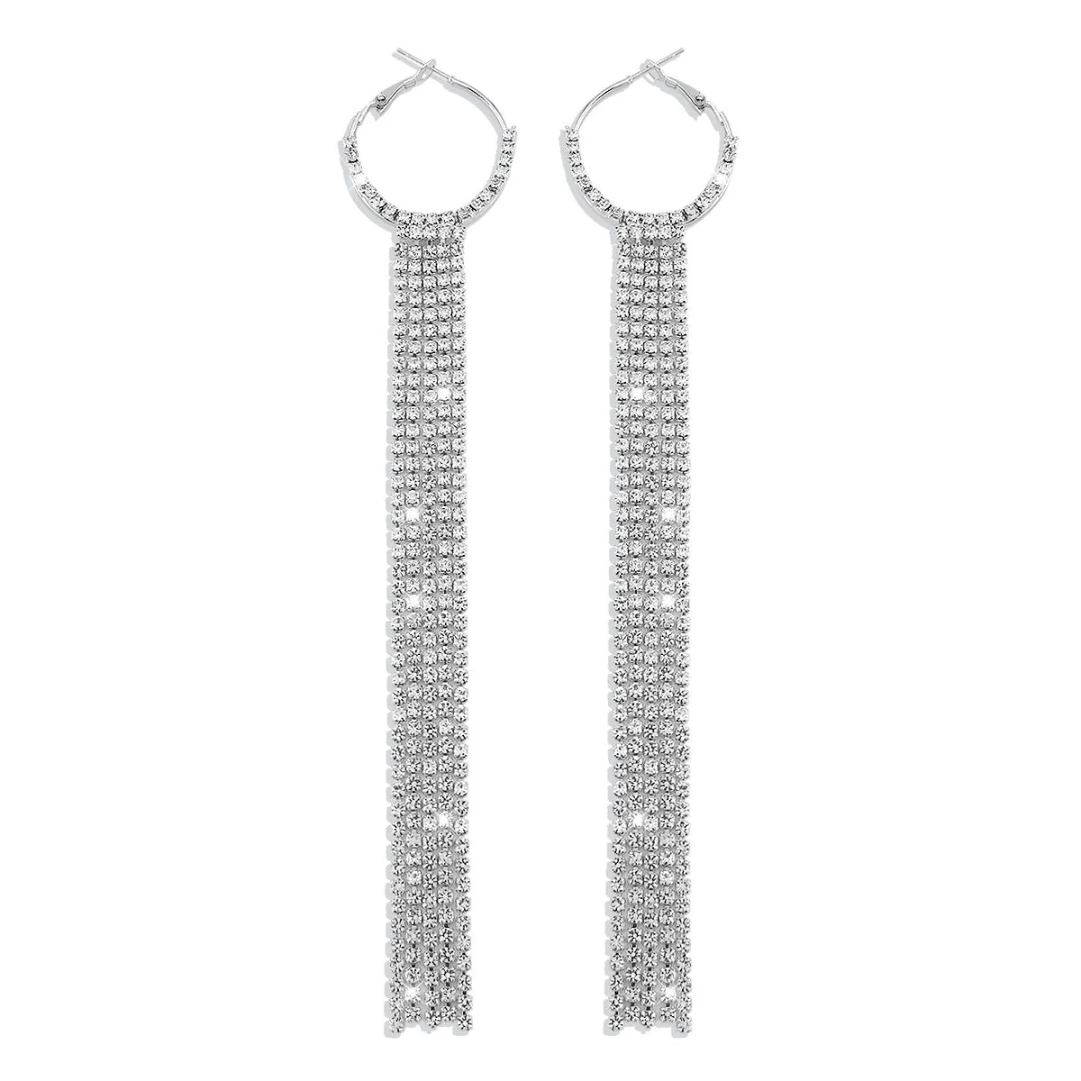 Wholesale Claw Chain Tassel Alloy Long Earrings