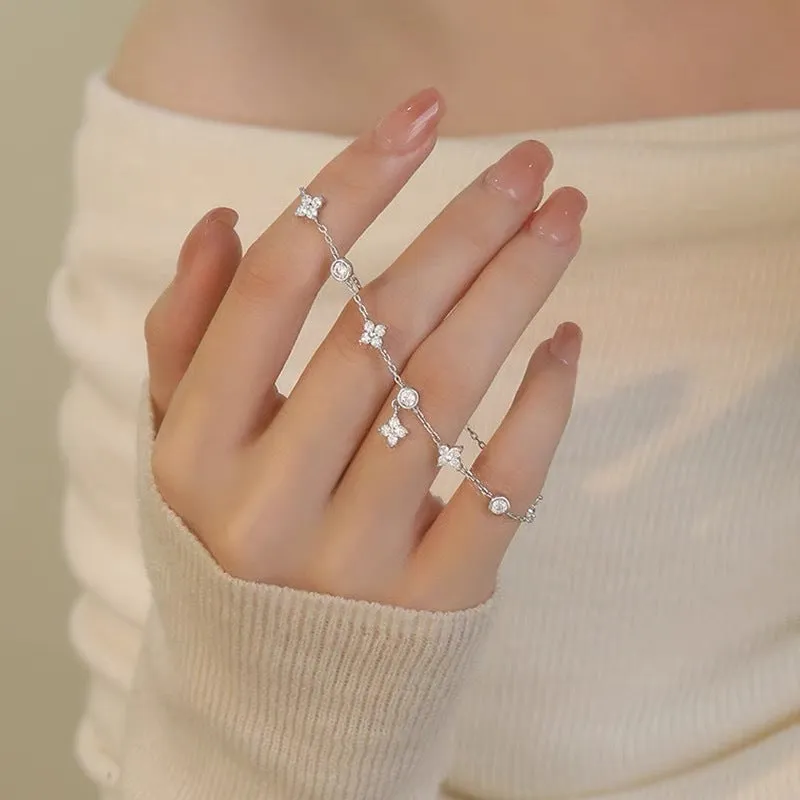 Wholesale Clover Brilliant Zircon Bracelet  OLY Exclusive