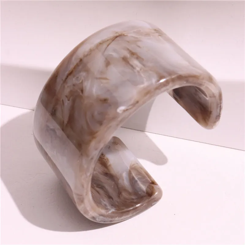 Wholesale Color Acrylic Bracelet Simple Geometric Transparent Resin Bracelet