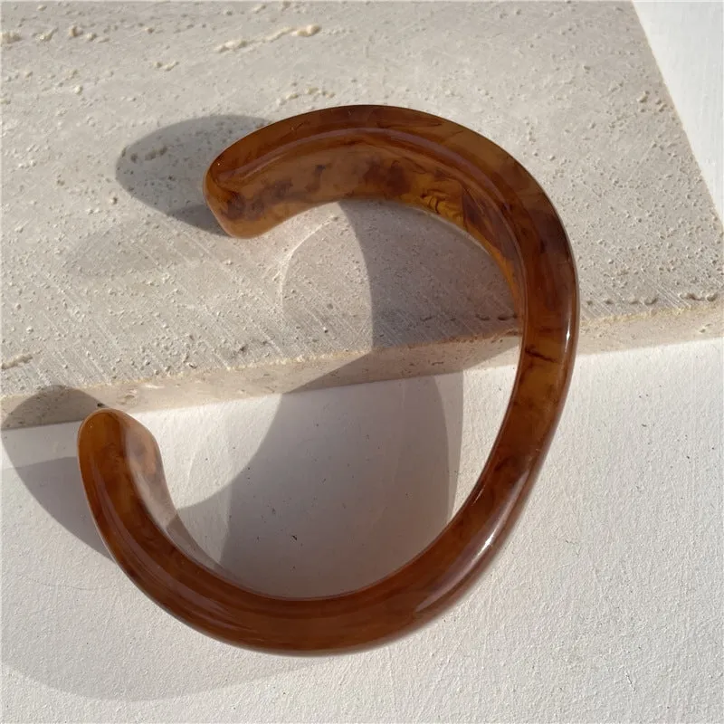 Wholesale Color Acrylic Bracelet Simple Geometric Transparent Resin Bracelet