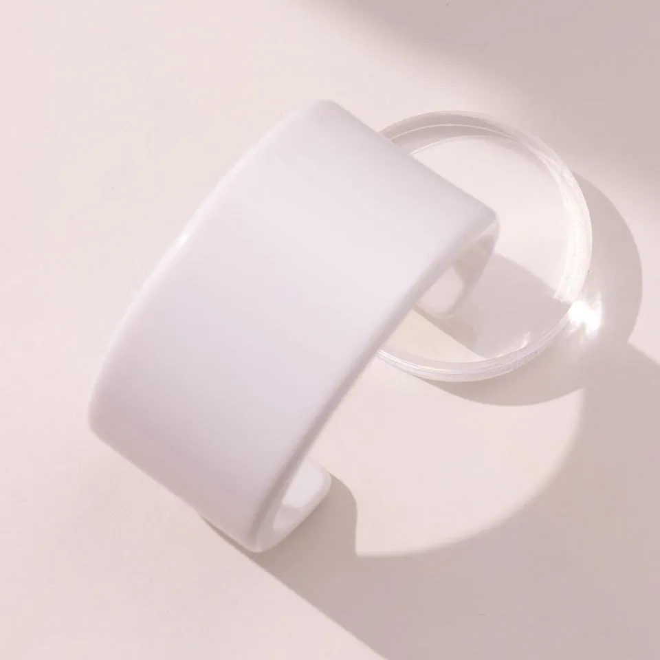 Wholesale Color Acrylic Bracelet Simple Geometric Transparent Resin Bracelet