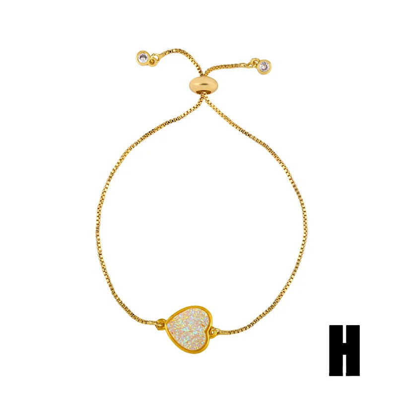 Wholesale Color Zircon Peach Heart Cross Pearl Bracelet