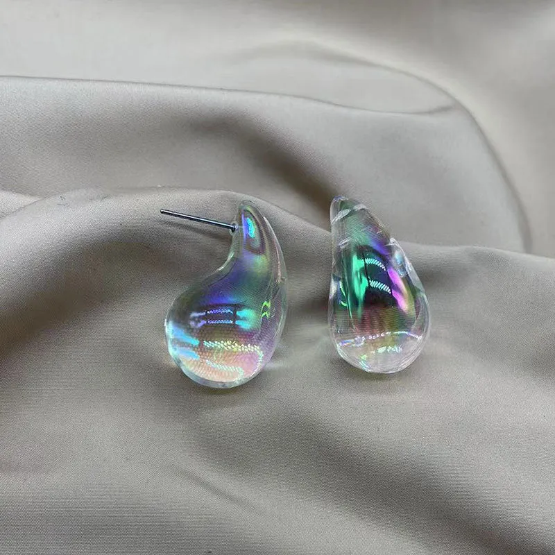 Wholesale Colored Acrylic Water Drop Earrings