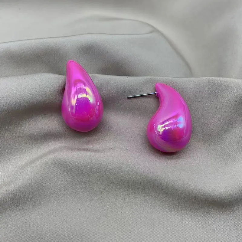 Wholesale Colored Acrylic Water Drop Earrings