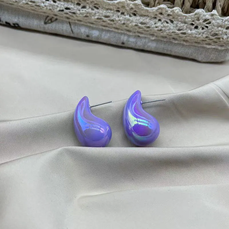 Wholesale Colored Acrylic Water Drop Earrings