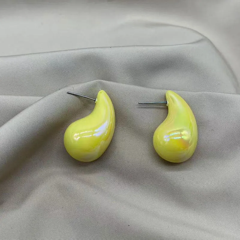 Wholesale Colored Acrylic Water Drop Earrings