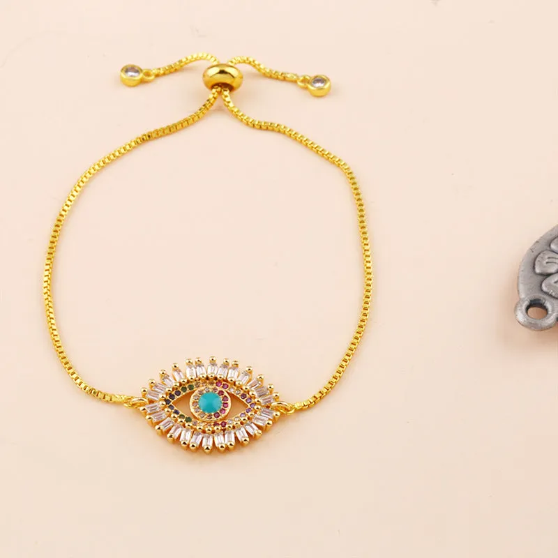 Wholesale Colored Crystal Copper Bracelets