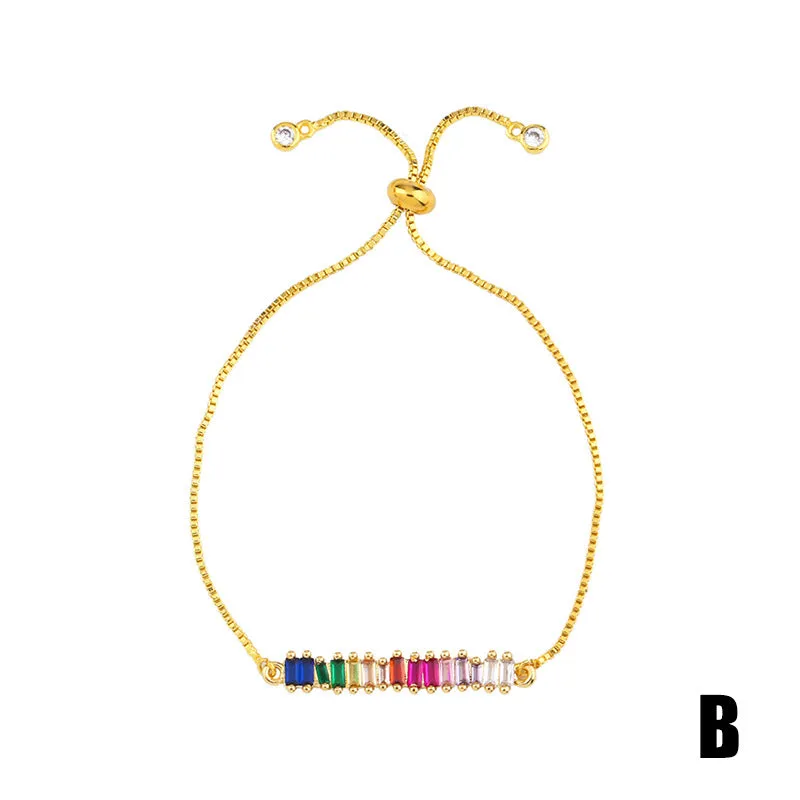 Wholesale Colored Crystal Copper Bracelets