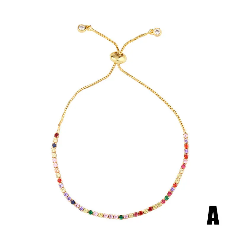 Wholesale Colored Crystal Copper Bracelets