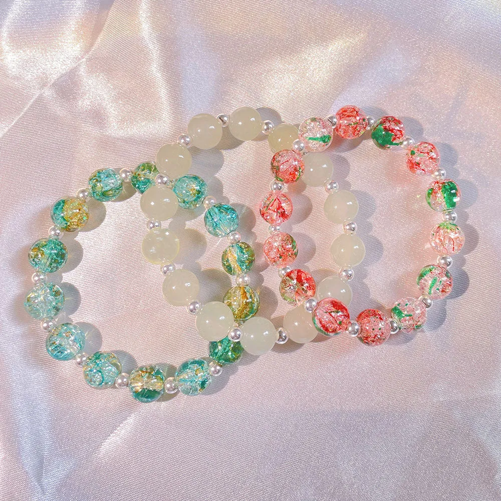 Wholesale Colored Glass Beads Bracelet