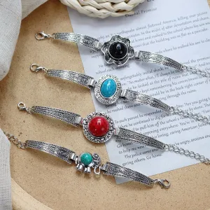 Wholesale Colored Stone All-match Simple Bracelet
