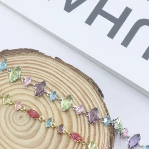 Wholesale Colored zircon full diamond bracelet