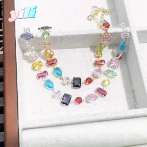 Wholesale Colored zircon full diamond bracelet