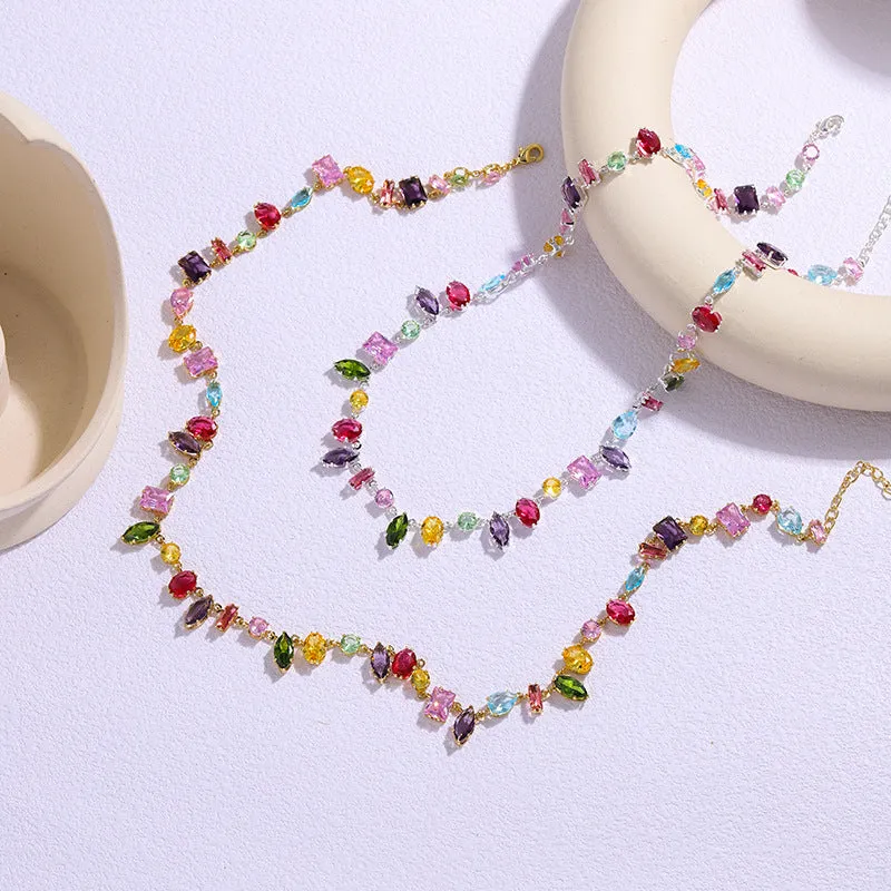 Wholesale Colored zircon full diamond bracelet