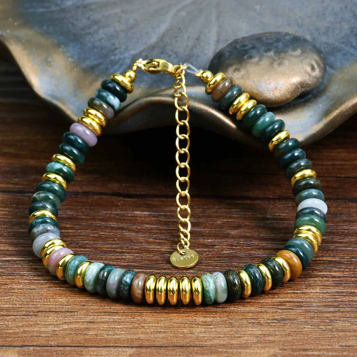 Wholesale Colorfast Agate Beaded Natural Crystal Bracelet