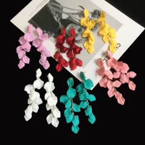 Wholesale Colorful Flowers Acrylic Vintage Earrings
